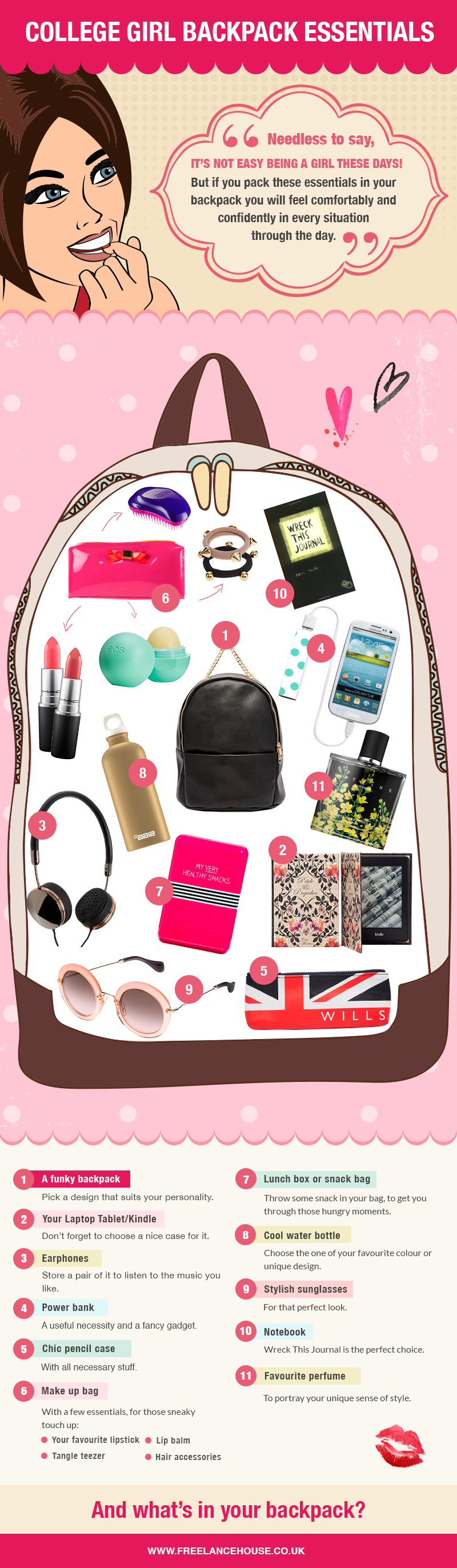 College Girl Backpack Essentials Contest - FreelanceHouse Blog